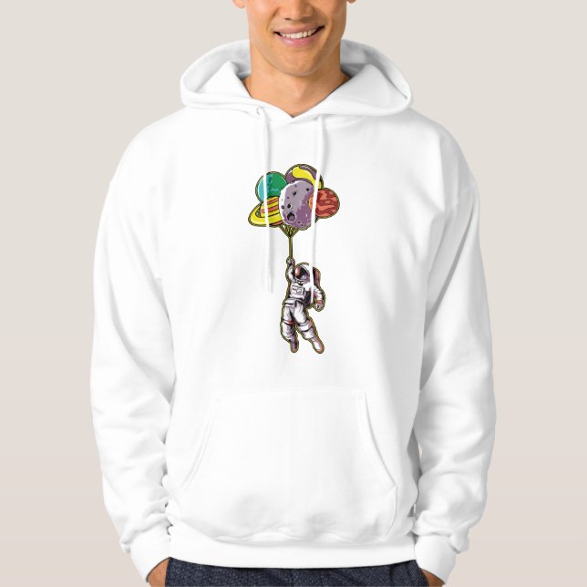 Astronauter flyger in i rymden hoodie (Framsida)