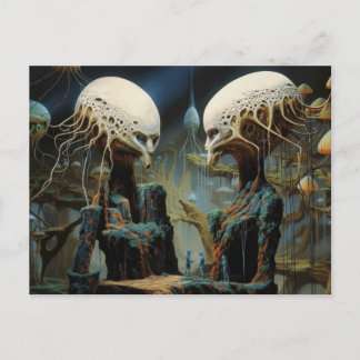 Astronauter förlorade i en drömvärld utomjordiskt vykort