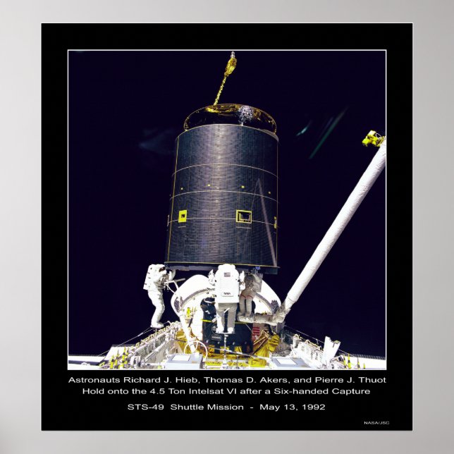 Astronauter Hieb, Akers och Thout Poster (Framsidan)