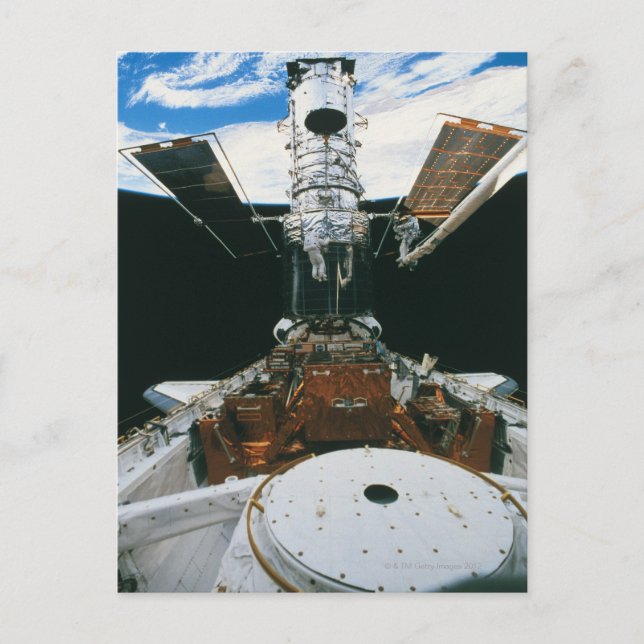 Astronauter i rymdfärgen vykort (Framsida)