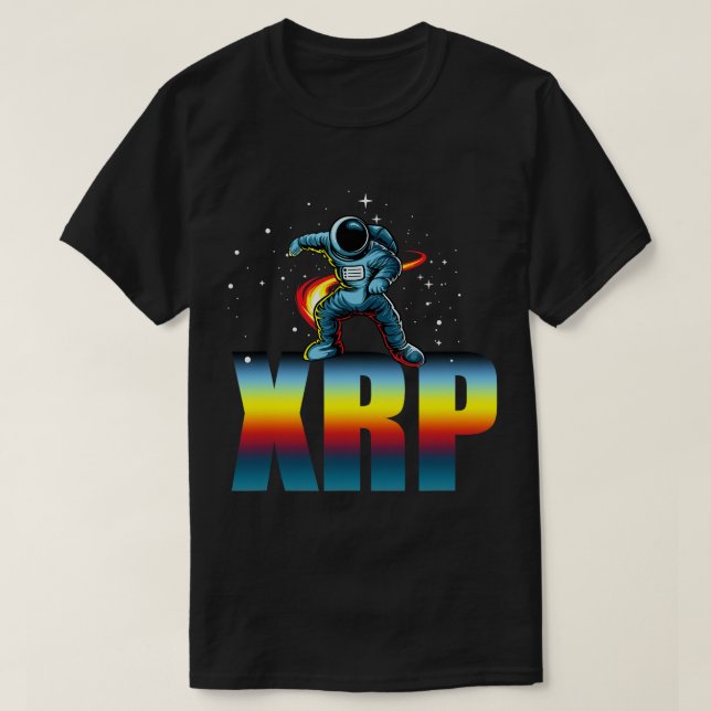 Astronauter Ripple XRP CryptoCurrency Astronaut Mi T Shirt (Design framsida)
