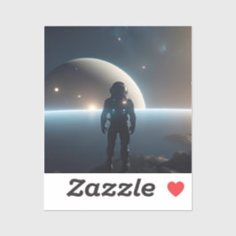 Astronauter som flyter i universum klistermärken