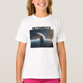 Astronauter som flyter i universum t shirt