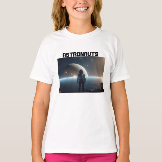 Astronauter som flyter i universum t shirt