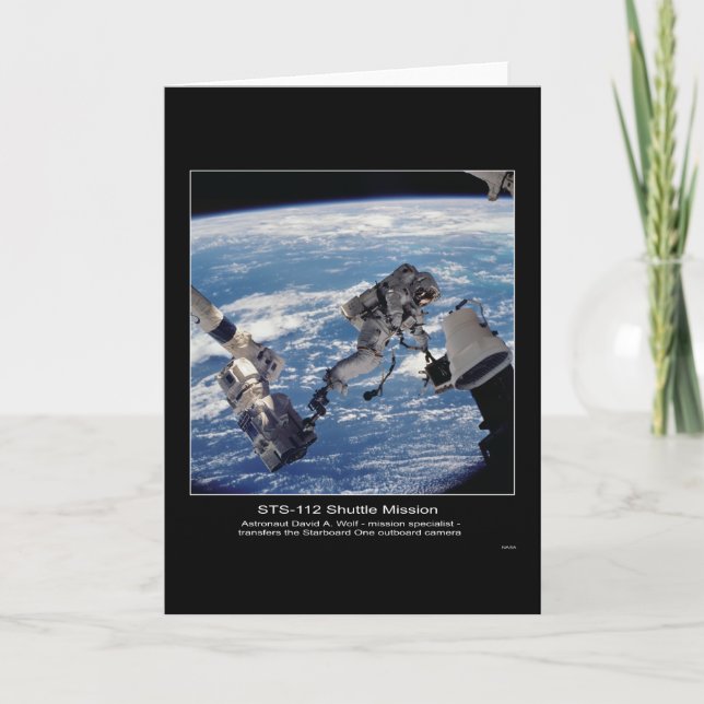 Astronautet David A. Varg överför styrbordnollan Kort (Framsida)