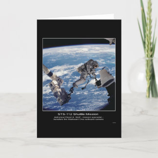 Astronautet David A. Varg överför styrbordnollan Kort