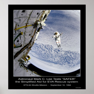 Astronautet markerar C. Lee Testa "MER SÄKER" Poster