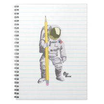 Astronautet ritar och skyler över brister