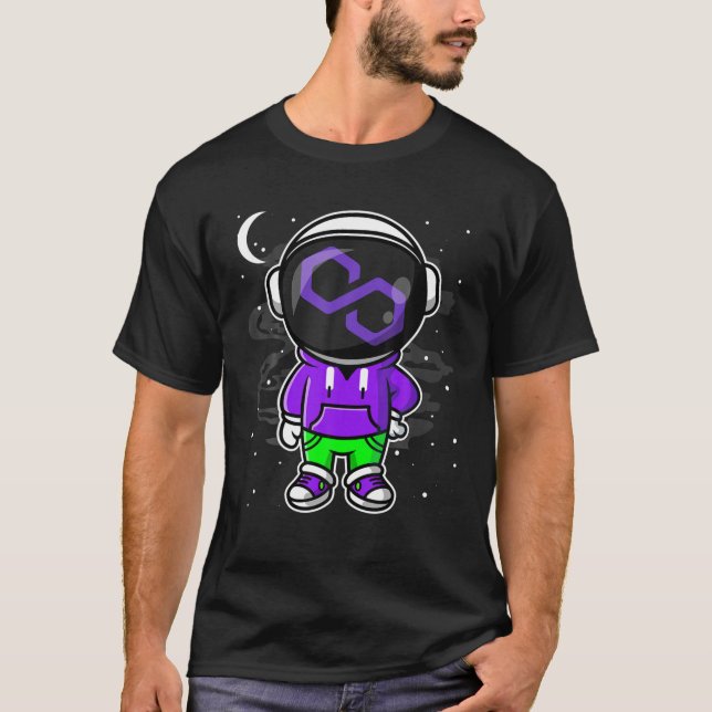 Astronautets Hiphop-polygonets matiska mynta till  T Shirt (Framsida)