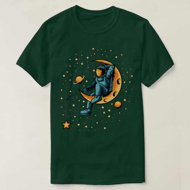 Astronautfiske efter stjärnor t shirt (Design framsida)