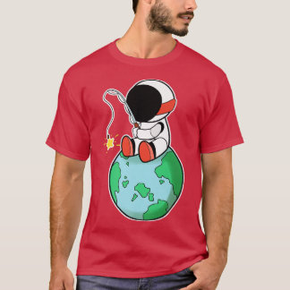 Astronautfiske på Earth Premium T-Shirt