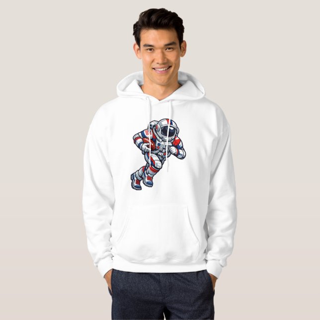Astronautfotboll Hoodie (Hel framsida)