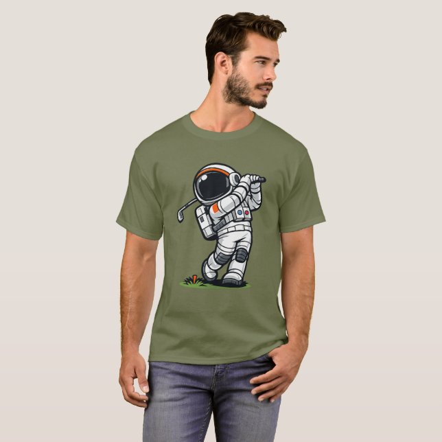 Astronautgolf T Shirt (Hel framsida)