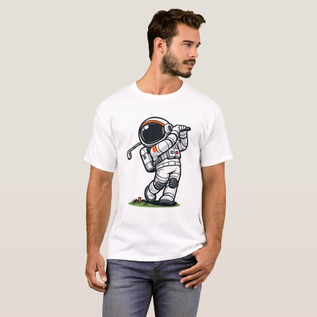 Astronautgolf T Shirt (Hel framsida)