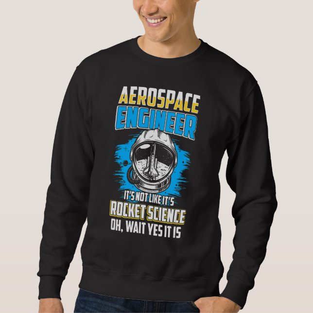 Astronautical Engineering i Ingenjör Lång Ärmad Tröja (Framsida)