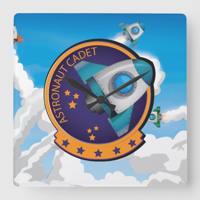 Astronautkadettmärke Fyrkantig Klocka (Framsida)