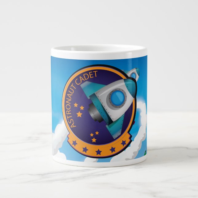 Astronautkadettmärke Jumbo Mugg (Framsidan)
