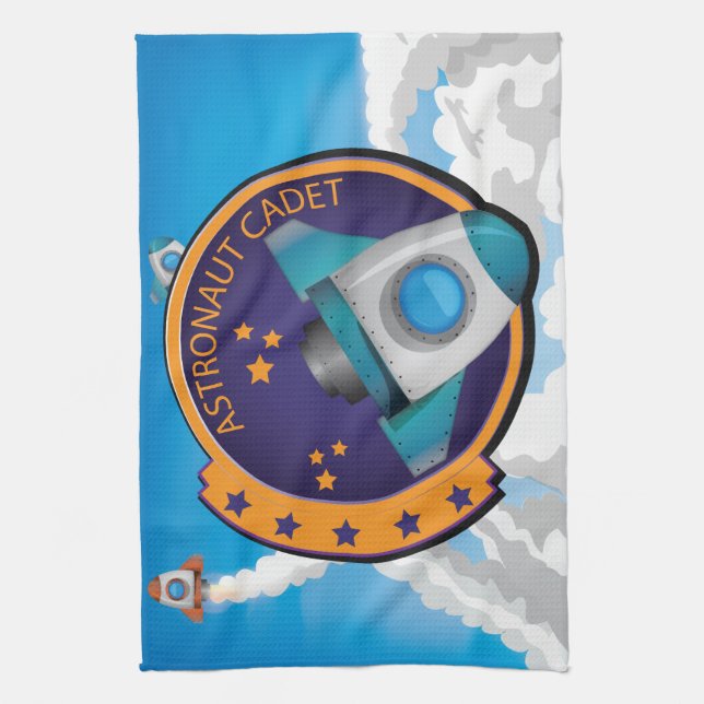 Astronautkadettmärke Kökshandduk (Vertikal)