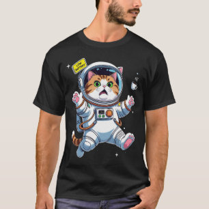 Astronautkatt i knipa t shirt