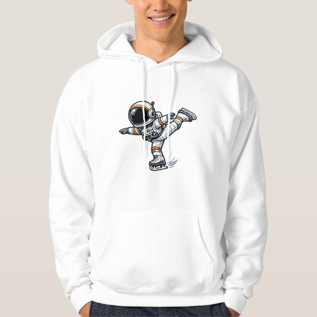 Astronautkonståkning Hoodie (Framsida)