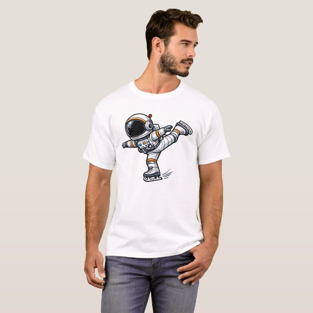 Astronautkonståkning T Shirt (Hel framsida)