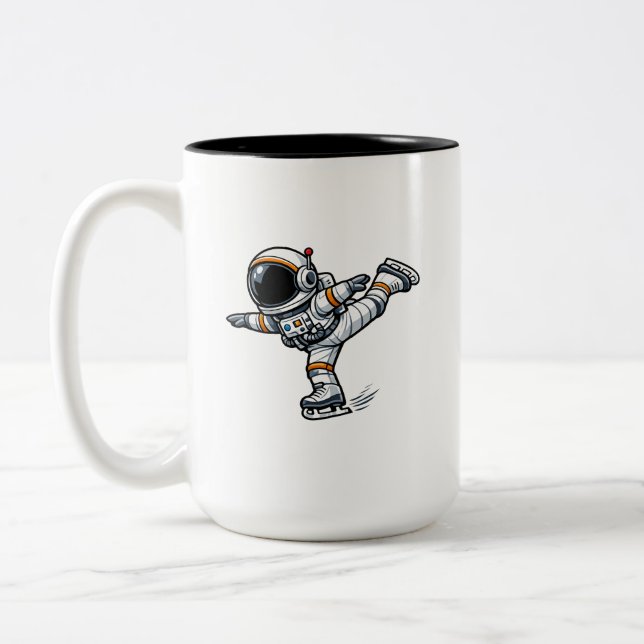 Astronautkonståkning Två-Tonad Mugg (Vänster)