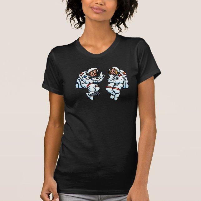Astronautkvinna T-tröja T Shirt (Framsida)
