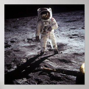 astronautlandning vid måne poster