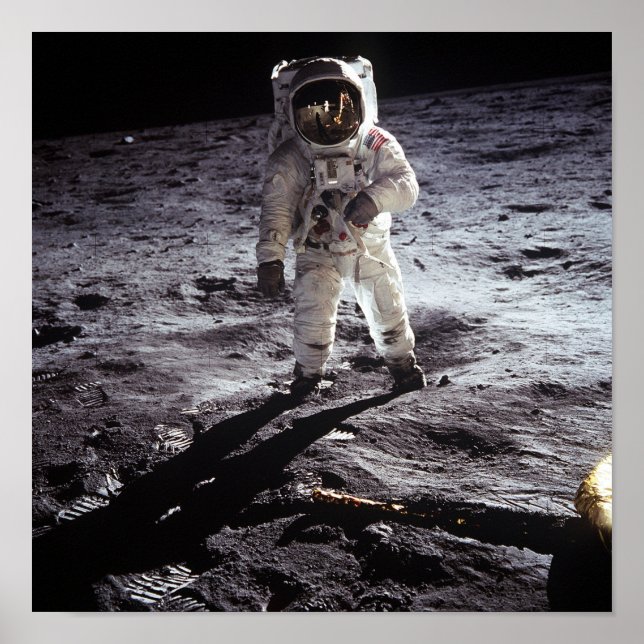 astronautlandning vid måne poster (Framsidan)
