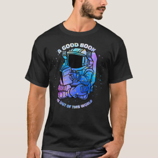 Astronautläsning Bok i rymden T Shirt