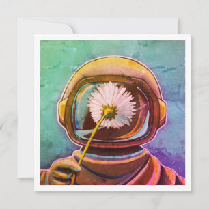 Astronautplockning - Daisy för miniutskrift