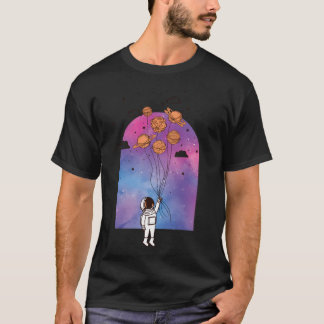 Astronautresor med planeter t shirt