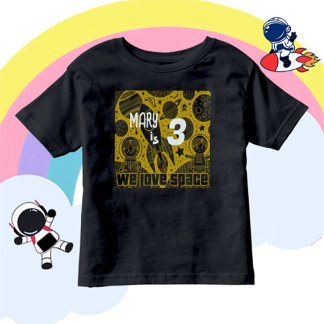 Astronautrymme 3:e födelsedag t shirt