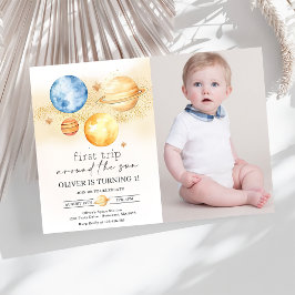 Astronautrymmet första Resa runt fotot i Sol Inbjudningar