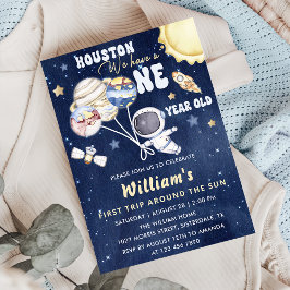 Astronautrymmet första Resa runt Sol-födelsedagen Inbjudningar