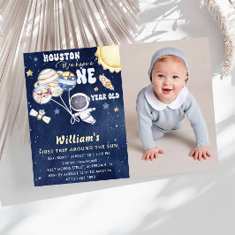 Astronautrymmet första Resa runt Sol-födelsedagen Inbjudningar