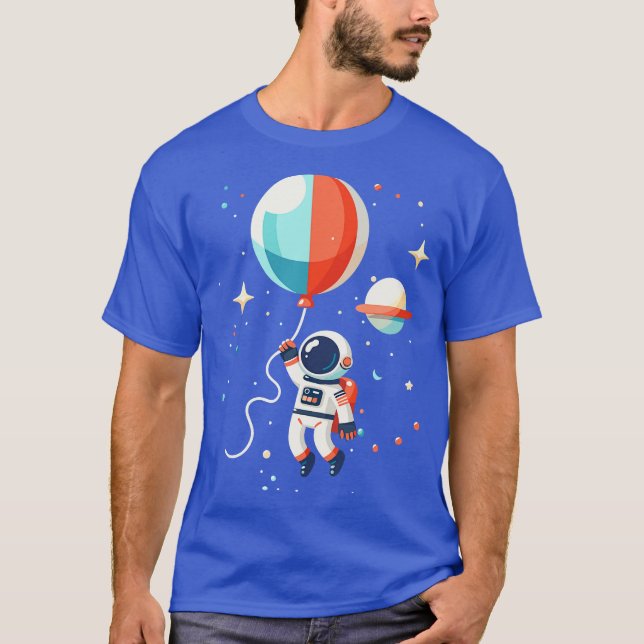 Astronauts Balloon Journey T Shirt (Framsida)