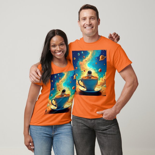 Astronaut's Coffee Cosmos Journey T Shirt (Unisex)