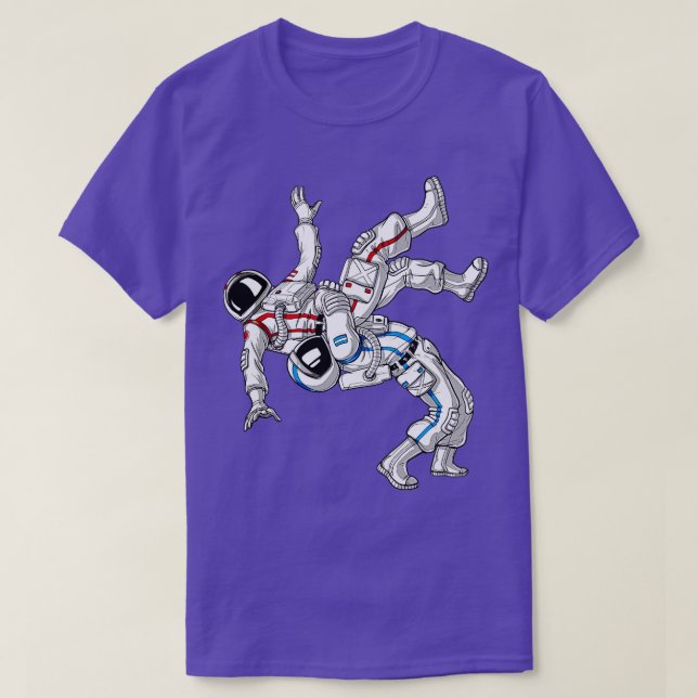 Astronauts JiuJitsu Wrestling T Shirt (Design framsida)