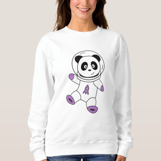 Astronauts Pandas Planet Earth Space T Shirt (Framsida)