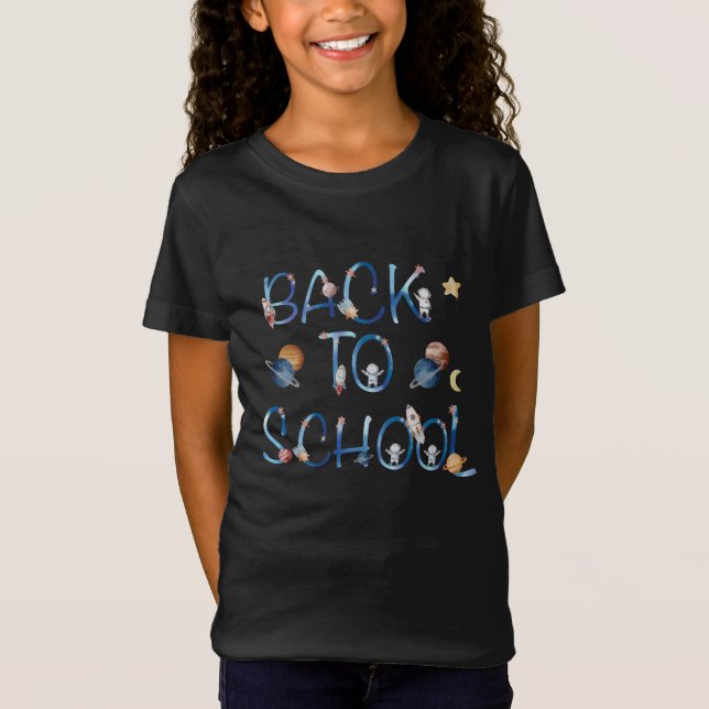 Astronauts Planets Space, back to school T Shirt (Framsida)
