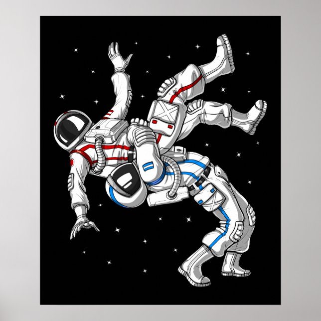 Astronauts Wrestling Poster (Framsidan)