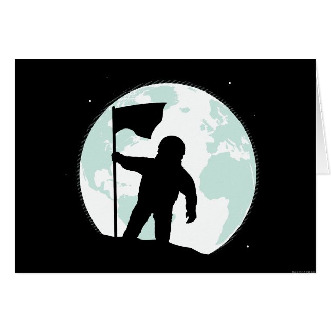 AstronautSilhouette Hälsningskort (Framsidan Horizontal)