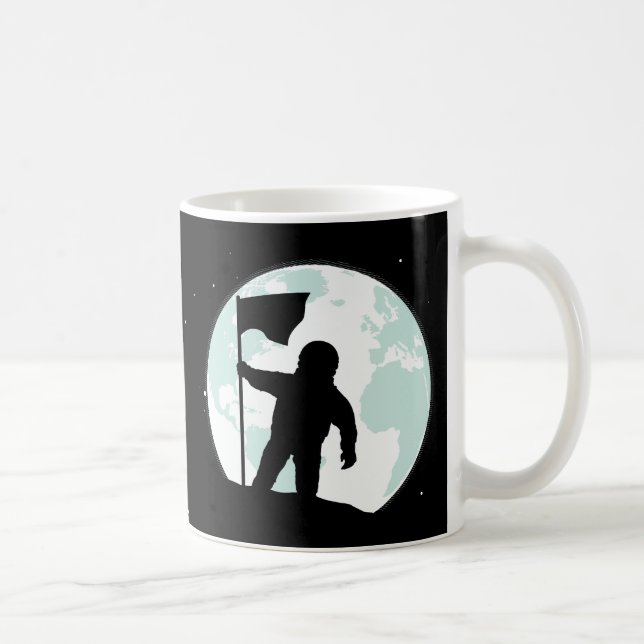 AstronautSilhouette Kaffemugg (Höger)