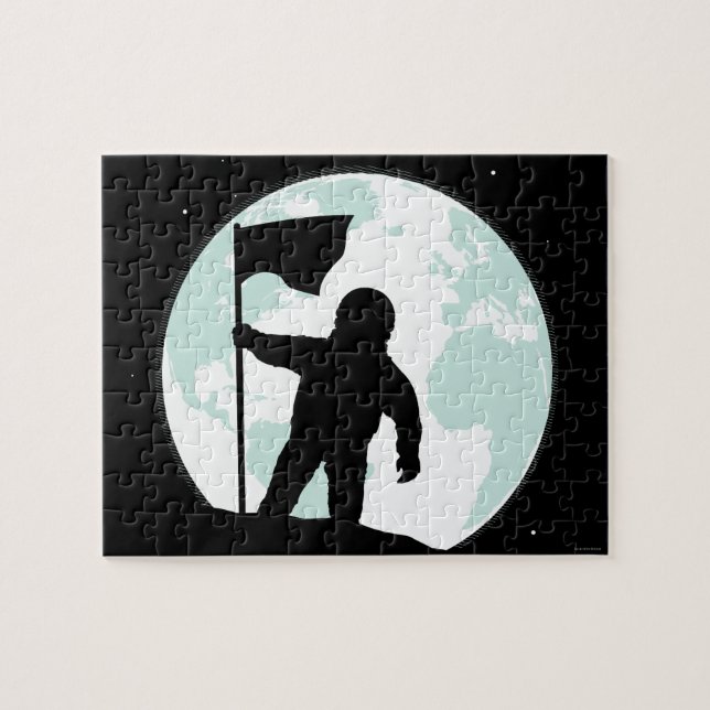 AstronautSilhouette Pussel (Horisontell)