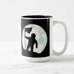 AstronautSilhouette Två-Tonad Mugg
