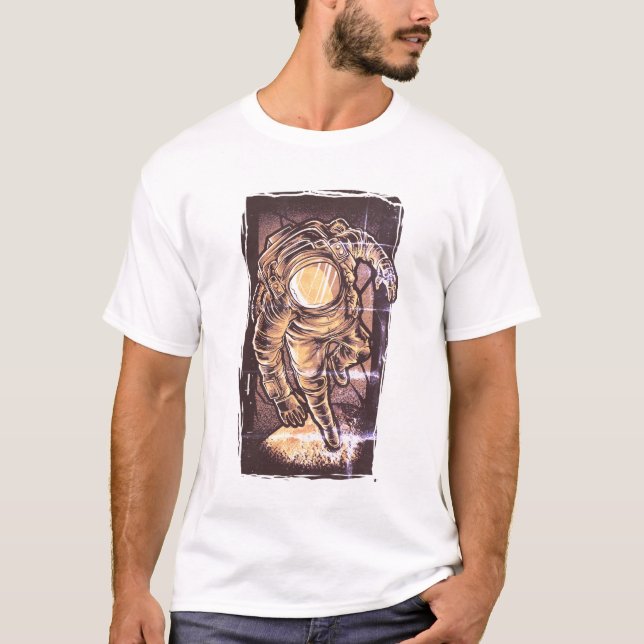 Astronauttatuering T Shirt (Framsida)