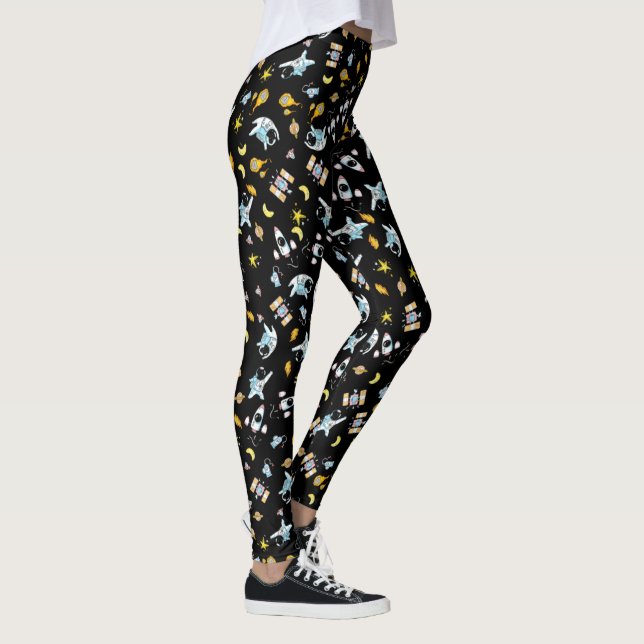Astronauttema i rymden leggings (Höger)