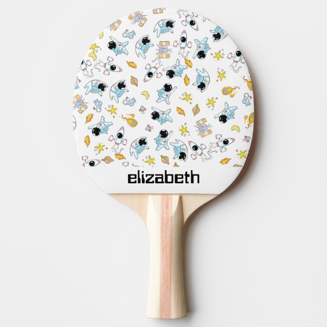 Astronauttema i rymden pingisracket (Framsidan)