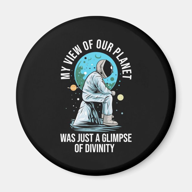 Astronautvy över vår planet magnet (Framsidan)